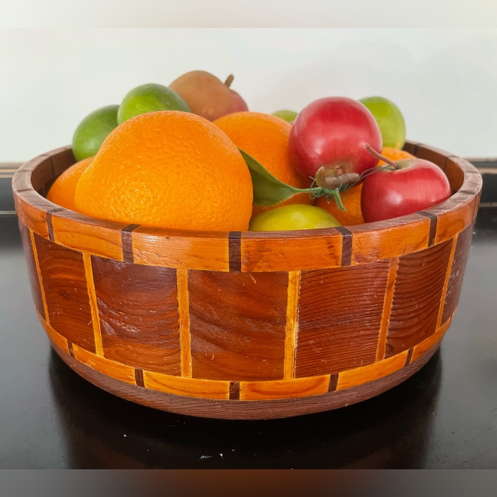 Vintage Standard Specialty Co. San Francisco Redwood Forests Wood Craved Bowl